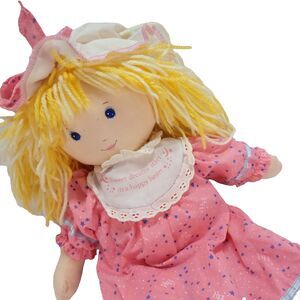 Holly Hobby Clothe Doll 1991 1st Ed. 16" Blonde Sweet Dreams Pink Dress Mattel